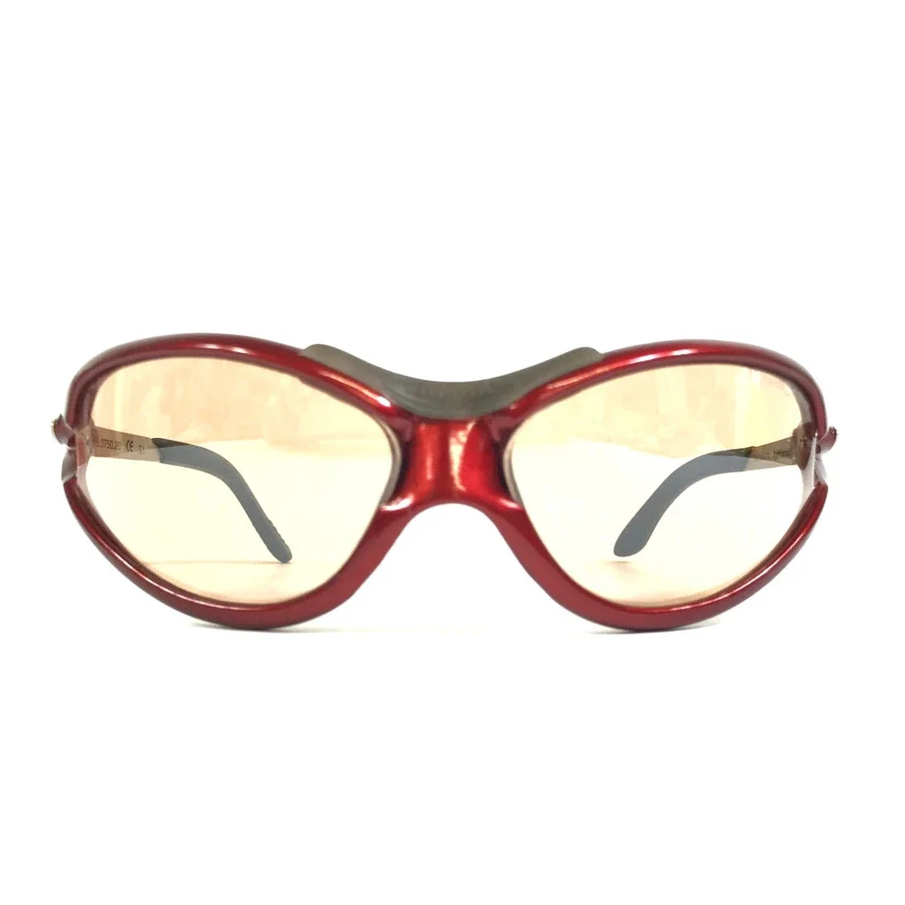 Vintage Alpina Sunglasses Airframe Zero 8.0750.20 S1 Red Silver Light Red Lenses